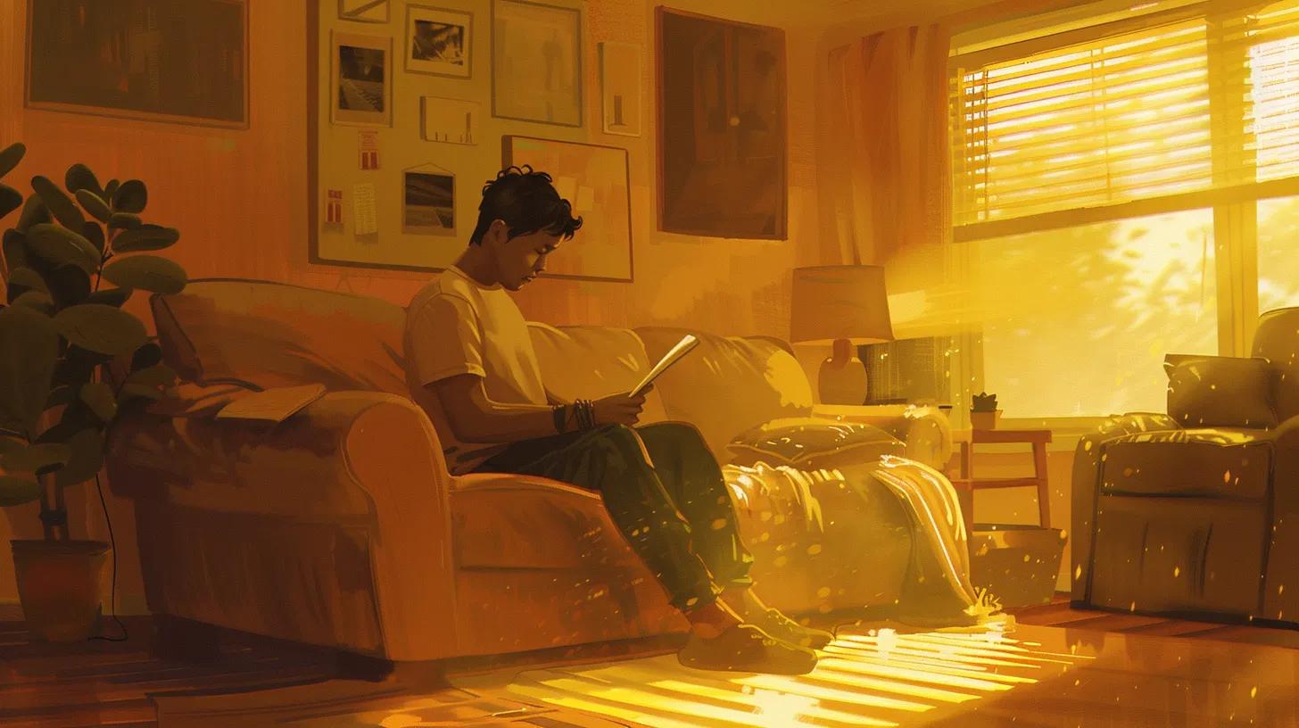 Homeowner reviewing foreclosure documents in a cozy living room, reflecting the emotional challenges of the Michigan foreclosure process